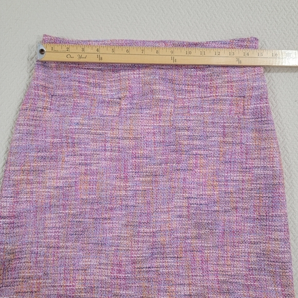 LOFT Pink Tweed Skirt Women's Size 4 Classic Career Spring Easter - Picture 7 of 12